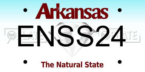 ENSS24 Arkansas License Plate