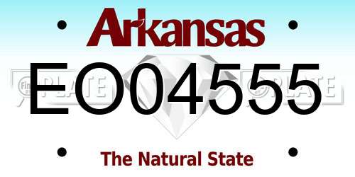 EO04555 Arkansas License Plate