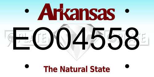 EO04558 Arkansas License Plate