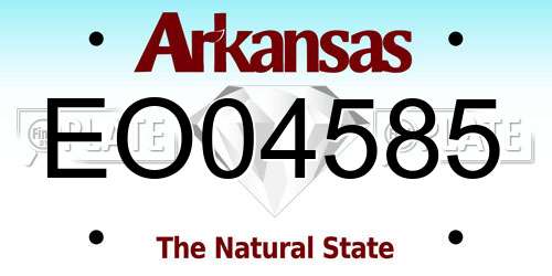 EO04585 Arkansas License Plate