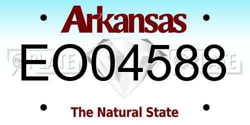 EO04588 Arkansas License Plate