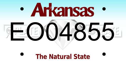 EO04855 Arkansas License Plate