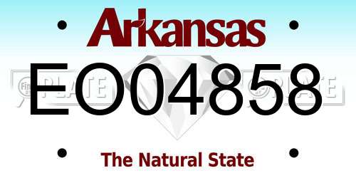 EO04858 Arkansas License Plate
