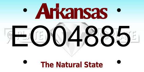 EO04885 Arkansas License Plate