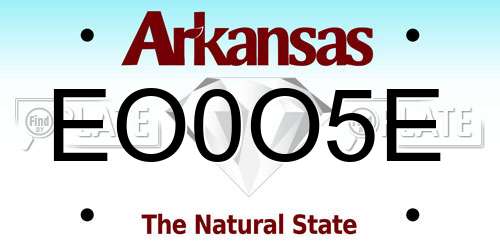 EO0O5E Arkansas License Plate