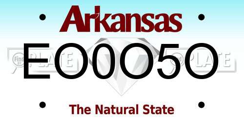 EO0O5O Arkansas License Plate