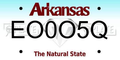 EO0O5Q Arkansas License Plate