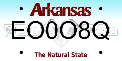 EO0O8Q Arkansas License Plate