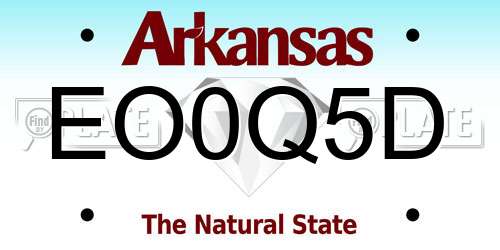 EO0Q5D Arkansas License Plate