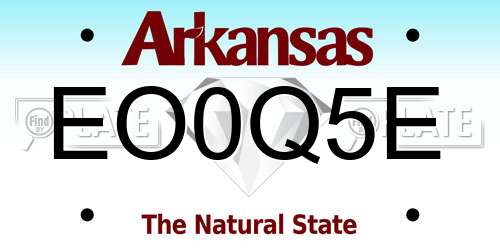 EO0Q5E Arkansas License Plate