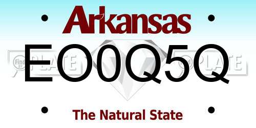 EO0Q5Q Arkansas License Plate