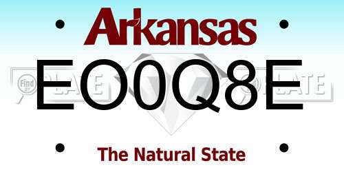 EO0Q8E Arkansas License Plate
