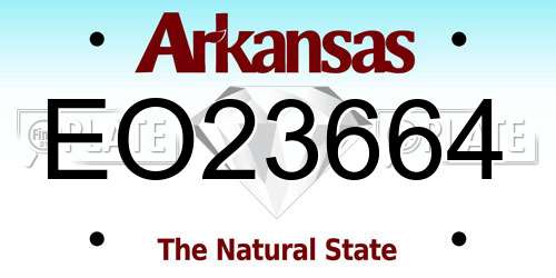 EO23664 Arkansas License Plate
