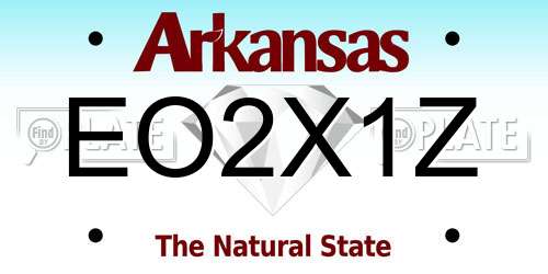 EO2X1Z Arkansas License Plate