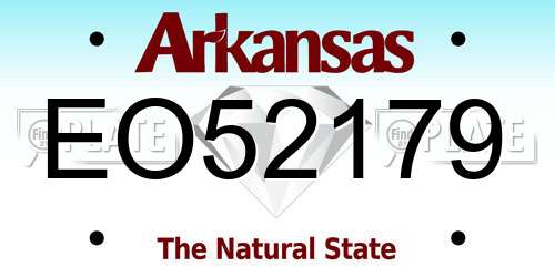 EO52179 Arkansas License Plate