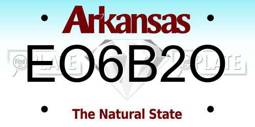 EO6B2O Arkansas License Plate