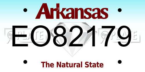 EO82179 Arkansas License Plate