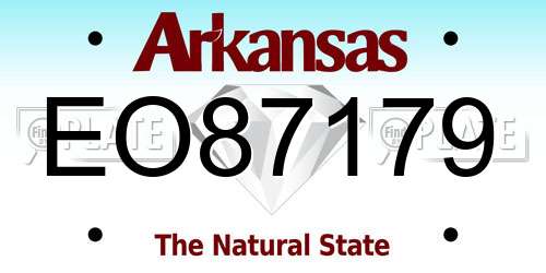 EO87179 Arkansas License Plate