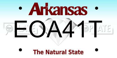 EOA41T Arkansas License Plate