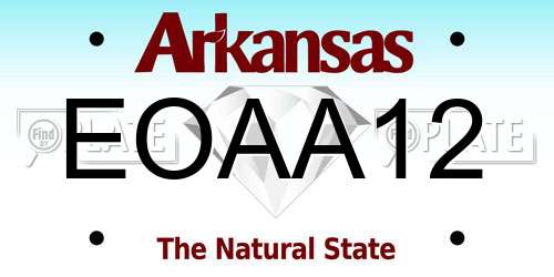 EOAA12 Arkansas License Plate