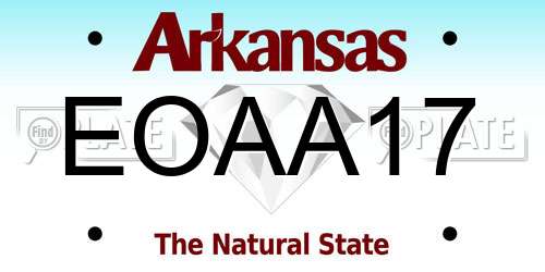 EOAA17 Arkansas License Plate