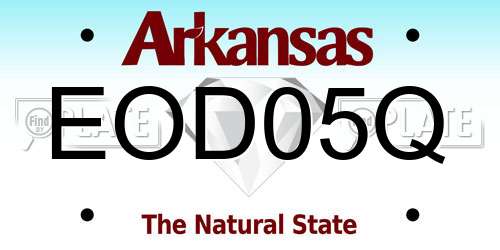 EOD05Q Arkansas License Plate