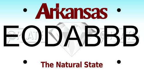 EODABBB Arkansas License Plate
