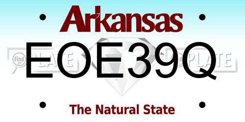 EOE39Q Arkansas License Plate