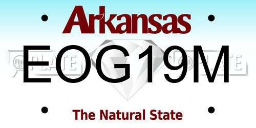 EOG19M Arkansas License Plate
