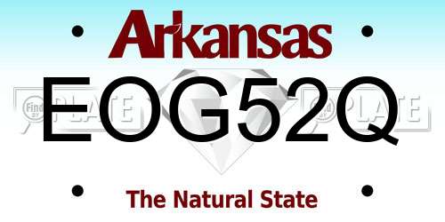 EOG52Q Arkansas License Plate