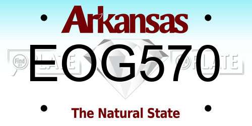 EOG570 Arkansas License Plate