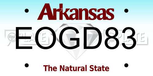 EOGD83 Arkansas License Plate