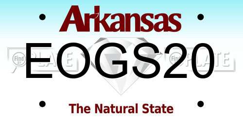 EOGS20 Arkansas License Plate