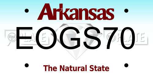 EOGS70 Arkansas License Plate
