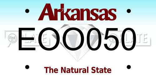 EOO050 Arkansas License Plate