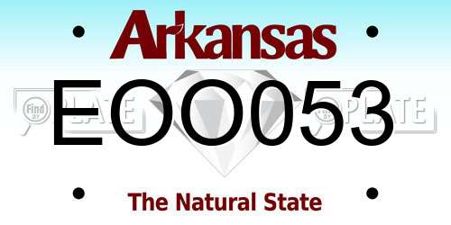 EOO053 Arkansas License Plate