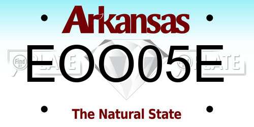 EOO05E Arkansas License Plate