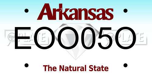 EOO05O Arkansas License Plate