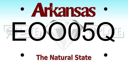 EOO05Q Arkansas License Plate