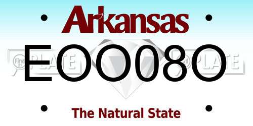EOO08O Arkansas License Plate