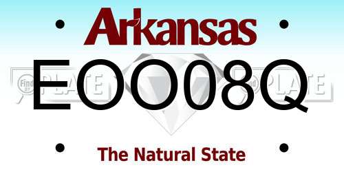 EOO08Q Arkansas License Plate