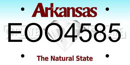 EOO4585 Arkansas License Plate
