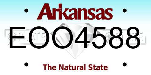 EOO4588 Arkansas License Plate