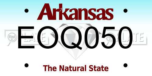 EOQ050 Arkansas License Plate
