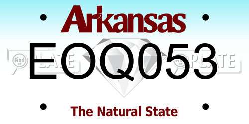 EOQ053 Arkansas License Plate