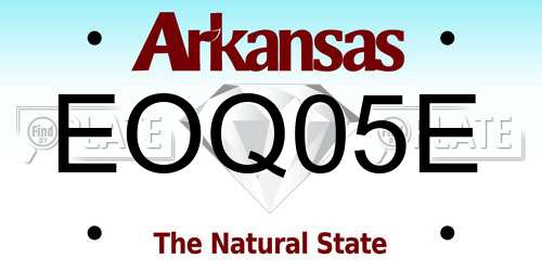 EOQ05E Arkansas License Plate