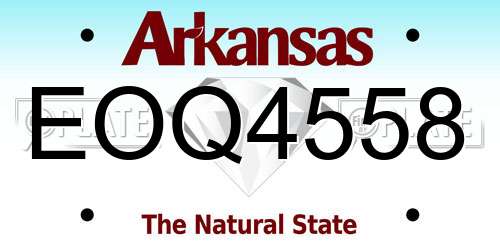 EOQ4558 Arkansas License Plate