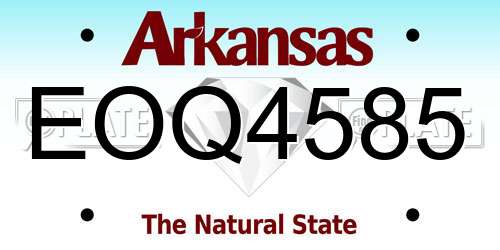 EOQ4585 Arkansas License Plate