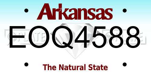 EOQ4588 Arkansas License Plate