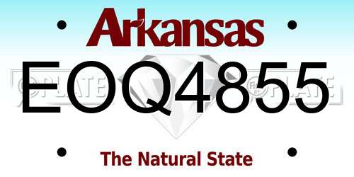 EOQ4855 Arkansas License Plate